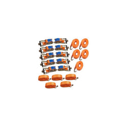 X10pc 50mm 10metre 5 Ton Recovery Ratchet Strap 5000kg 5t Tie Down Claw Hook