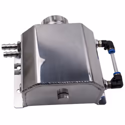 1L Alloy Aluminium Engine Oil Catch Can Breather Tank Bottle Reservoir