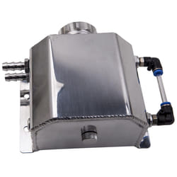 1L Alloy Aluminium Engine Oil Catch Can Breather Tank Bottle Reservoir