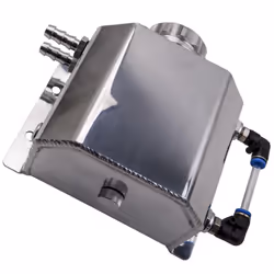 1L Alloy Aluminium Engine Oil Catch Can Breather Tank Bottle Reservoir