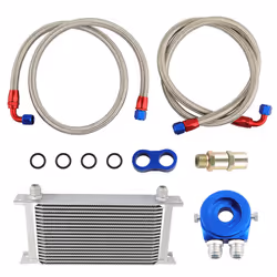 19 Row AN10 Universal Engine Oil Cooler+Filter Adapter Kit 01EGF002EBK