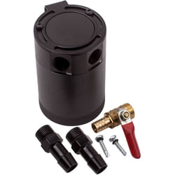 Racing Baffled 2-port Oil Catch Can Air-oil Separator w Drain Breather