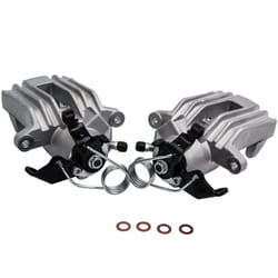 2x Floating Rear AluminiumBrake Caliper For VW BORA GOLF IV Solid disk
