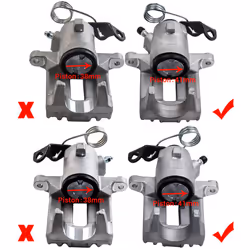 2x Floating Rear AluminiumBrake Caliper For VW BORA GOLF IV Solid disk