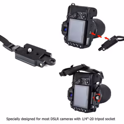 JJC DSLR Camera Hand Strap with Arca Swiss Type Plate for Canon Nik. (Black)