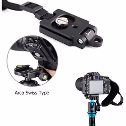 JJC DSLR Camera Hand Strap with Arca Swiss Type Plate for Canon Nik. (Black)