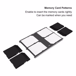 JJC SD Card Case Lightweight Portable Holder Storage for 4 SD Cards