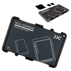 JJC Memory Card Case Portable Slim Holder Storage for 2 SD Cards + 4 Micro SD Cards