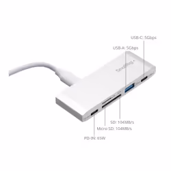 SmallRig 4746 card reader USB 3.2 Gen 2 (3.1 Gen 2) Type-C Internal Silver, White