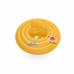 Bestway Swim Safe ABC WonderSplash Round 3-Ring Inflatable Baby Boat Float 69 cm, Swim seat, Boy/Girl, Red, Yellow