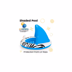 Shaded Baby Pool | Safari Fun Inflatable Play Centre, UV Sunshade, Inflatable Floor, Zebra Design, Ages 2+