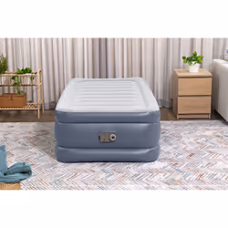 Bestway Tritech Air Mattress Twin with Built-in AC Pump and Antimicrobial Coating 1.91 m x 97 cm x 51 cm