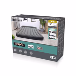 Bestway Tritech Air Mattress Queen with Built-in AC Pump 2.03 m x 1.52 m x 30 cm, Double mattress, Queen size, Rectangle, Ind ...