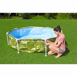Bestway Splash-in-Shade Round Above Ground Pool with UV Careful Sunshade - Additional view 5