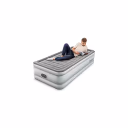 Bestway Queen Double Single Size Air bed | Built-in Electric Pump, Fast Inflation, Wave Beam Support Mattress with Storage Ba ...