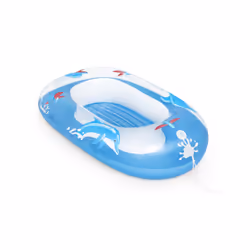 Bestway Floatin' Friends Inflatable Baby Boat Float 1.02 m x 69 cm, Blue, White, Ride-on float, Pattern, PVC, 3 yr(s), Boy/Gi ...