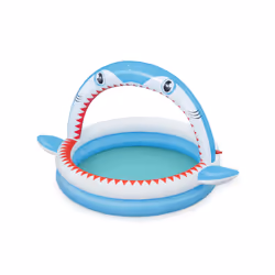 Bestway Sharktastic Kids Inflatable Sprinker Play Pool 1.63 m x 1.27 m x 92 cm