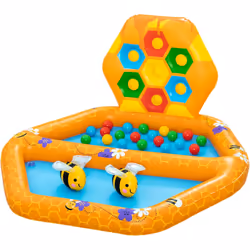 Bestway Lil' Beehive Inflatable Baby Pool & Ball Pit Combo 1.27 m x 1.19 m x 61 cm, Inflatable play center, 1 yr(s), Polyeste ...