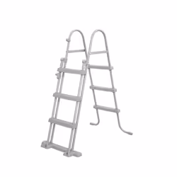 Bestway Flip & Lock Above Ground Pool Ladder 1.07 m, Ladder, Grey, Metal, 150 kg, 3 steps, 107 cm