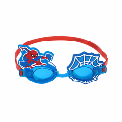 Bestway Marvel Spider-Man Child 3+ Swim Goggles, Unisex, Blue, PVC, Blue, Polycarbonate, Red