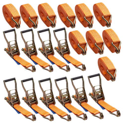 X10pcs 50MM 8M 5T Heavy Duty Ratchet Strap 50mm Tie Down 8 Metre 5 Ton