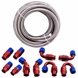AN10 AN-10 Braided PTFE E85 Ethanol Oil Gas Line Fuel Hose10 Pieces End Fitting