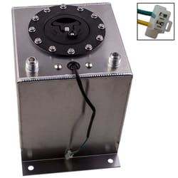 Universal 2.5 Gallon 10L Fuel Cell Tank with Cap with Level Sender Polished
