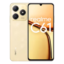 realme C61, 17.1 cm (6.74"), 6 GB, 256 GB, 50 MP, Android 14, Gold