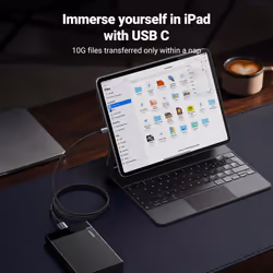 10 Gbps Micro B to USB C Hard Drive Cables, USB C to Micro B, External Hard Drive Cable Compatible with MacBook Pro/Air, iPad/Tablet, iPhone, Samsung
