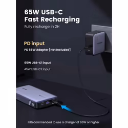 Ugreen 90597A power bank 25000 mAh Grey - Additional view 4