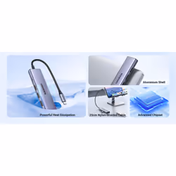 Ugreen 15596 laptop dock/port replicator Wired USB 3.2 Gen 1 (3.1 Gen 1) Type-A + Type-C Aluminium - Additional view 8