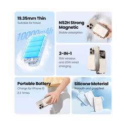 Ugreen 25208 power bank 10000 mAh Wireless charging Beige - Additional view 8