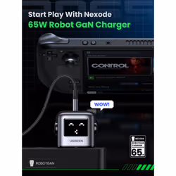 Ugreen USB-A+2C 65W UNO GAN CHARGER Mobile phone, Laptop, Tablet Black AC, USB Indoor - Additional view 8