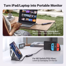 Video Capture Card HDMI to USB C Streaming Device 1080P 60FPS Capture 4K Input Audio Game Recording Compatible with Switch PS5 PS4 Xbox TV Stick DSLR