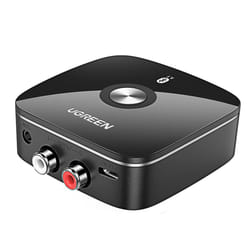 Bluetooth Receiver for HiFi, Bluetooth 5.1 Audio Adapter with 3.5mm Aux and 2 RCA ports, aptX HD, Noise Canceling, Dual Pairing, Long-Range Bluetooth