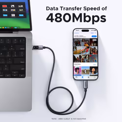 Uno 100W USB C to USB C Charger Cable Fast Charging 5A Type C to C Cable Compatible with MacBook Pro M3/Air, iPad Pro 2024/Air 5, iPhone 16/15 Pro Max - Additional view 5