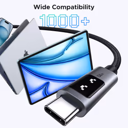 Uno 100W USB C to USB C Charger Cable Fast Charging 5A Type C to C Cable Compatible with MacBook Pro M3/Air, iPad Pro 2024/Air 5, iPhone 16/15 Pro Max - Additional view 6