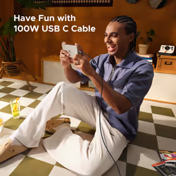 Uno 100W USB C to USB C Charger Cable Fast Charging 5A Type C to C Cable Compatible with MacBook Pro M3/Air, iPad Pro 2024/Air 5, iPhone 16/15 Pro Max - Additional view 7
