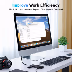 10Gbps USB C Hub, USB C Splitter with 4 USB C Ports, USB-C to USB C 3.2 Hub Multiport Adapter Compatible with MacBook Pro, MacBook Air, iPad Pro, iPad