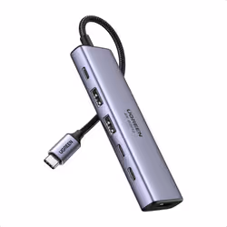Ugreen USB-C Hub 6-in-1 HDMI - 2x USB-A 3.2 - 2x USB-C 3.2 - PD Docking Dock Grey - Additional view 2