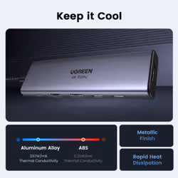 Ugreen USB-C Hub 6-in-1 HDMI - 2x USB-A 3.2 - 2x USB-C 3.2 - PD Docking Dock Grey - Additional view 8