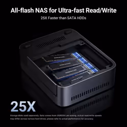 Ugreen NASync DXP480T Plus NAS Compact Intel® Core™ i5 i5-1235U 8 GB DDR5 UGOS PRO Grey - Additional view 7