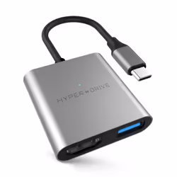 HYPER HyperDrive 4K HDMI 3-in-1 USB-C Hub for MacBook, Ultrabook, Chromebook & USB-C devices, USB 3.2 Gen 1 (3.1 Gen 1) Type- ...
