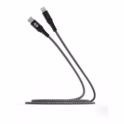 HYPER HyperDrive TOUGH, 2 m, Lightning, USB C, Male, Male, Black