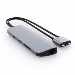 HYPER HD392-GRAY, USB 3.2 Gen 1 (3.1 Gen 1) Type-C, 60 W, Grey, MicroSD (TransFlash), SD, 3.5mm, HDMI, RJ-45, USB 3.2 Gen 1 ( ...
