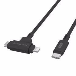 HYPER HyperJuice USB cable USB 2.0 1.5 m USB C USB C/Lightning Black - Additional view 5
