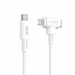 HYPER HyperJuice USB cable USB 2.0 1.5 m USB C USB C/Lightning White - Additional view 4