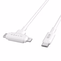 HYPER HyperJuice USB cable USB 2.0 1.5 m USB C USB C/Lightning White - Additional view 5