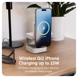 Targus HJ3320WHGL mobile device charger Headphones, Smartphone, Smartwatch White USB Wireless charging Fast charging Indoor - Additional view 6