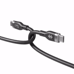 HYPER HyperJuice 240W Silicone USB-C to USB-C Cable (3ft/1m) - Black - Additional view 4